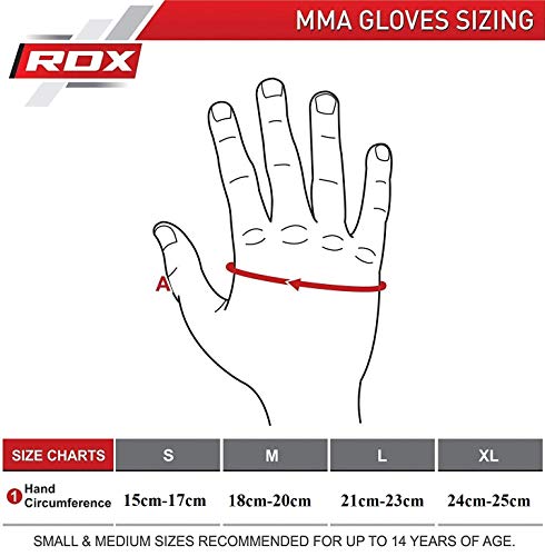 RDX-Guantes-MMA-para-Artes-Marciales-Entrenamiento-Cuero-Grappling-Guantillas-Bueno-para-Sparring-Muay-Thai-Kickboxing-Saco-de-Boxeo-Combate-Training-y-Lucha-Libre