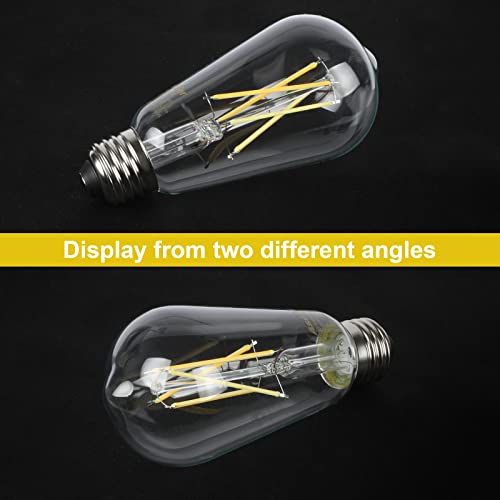 Ascher Dimmable Vintage LED Edison Bulbs 60 Watt Equivalent, Eye