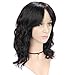 WIGNEE Natural Wave Wigs with Bangs 100% Brazilian Human Hair Fashion Wave Wigs Natural Black