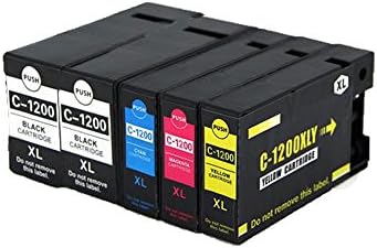 INKMATE 5 Pack ( 2 BK / 1 M / 1 C / 1 Y ) High Yield PGI-1200XL Ink Cartridge Compatible for Canon Maxify MB2020 MB2320 2050 2350