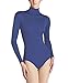 LOTMART Ladies NYLON Turtleneck Bodysuit Womens Long Sleeve Seemless Leotard Top