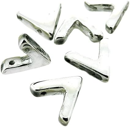 Czech Glass AVA Beads, 3-Hole V-Shaped Beads10x4mm 10pcs - Full Labrador Silver