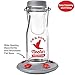 More Birds Jersey Hummingbird Feeder, Glass Milk Bottle Hummingbird Feeder for Outdoors, 5 Feeding Stations, 18 Ounces