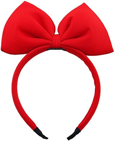BnikionRed Bow Headband for Women Gril Large Red Hair Bows Headpieces Accessories Halloween Party Cosplay Christmas Bowknot