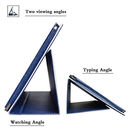 MediaPad T3 7.0 Case,Mama Mouth PU Leather Folio 2-Folding Stand Cover with Stylus Holder for Huawei MediaPad T3 7.0 Inch Tablet,Dark Blue