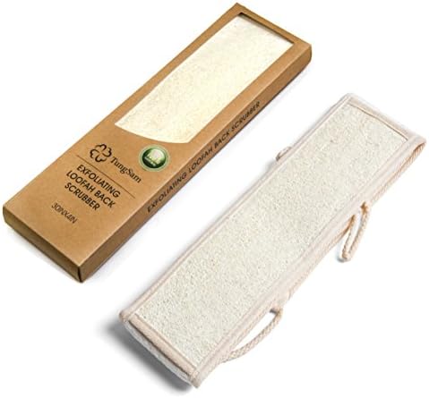 Loofah Back Scrubber by TungSam - Best Premium Top Natural Loofah（Luffa）, Exfoliating Shower Bath Body Sponge for Men and Women