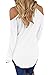 HOTAPEI Women's Loose Sweaters Pullover Knitted White Medium