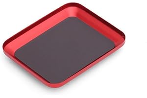 AirheadStorm Aluminum Alloy Magnetic Screw Tray for Workshop – 106 x 86 x 14 mm Tool Organizer Mat with Strong Magnets to Hol