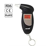GREENWON Professional Breathalyzer with Semi-conductor Sensor and LCD Display Digital Breath Alcohol Tester with 5 Mouthpieces