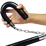 DI QIU REN Rubber nunchaku Two Sticks nunchaku Chinese Kung Fu Elastic Short Stick Bruce Lee Training Special