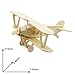 Funria Bfun Woodcraft 3D Puzzle Assemble and Paint DIY Toy Kit, Biplane