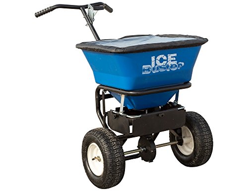Buyers Products IB101G Professional 100 lb Capacity Walk Behind Broadcast Salt Spreader, Blue