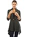 PattyBoutik Women Buckle Braid Front Cardigan (Dark Green Small)