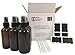 (6) 4 Ounce 4 oz Empty Amber Glass Bottles W/black Fine Mist Sprayer (6) 3ml Pipettes (6) Chalk Labels for Essential Oils, Cleaning Products, Aromatherapy