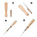 80 Pcs Needle Felting Kits Wool Felting Needles Tool, Needle Felting Supplies- 75 Pcs Needles(3 Lengths 3.58 in/ 3.19 in/ 3.07 in, 25 Each) with 3 Pcs Needle Felting Pen and 2 Pcs Leather Finger cot