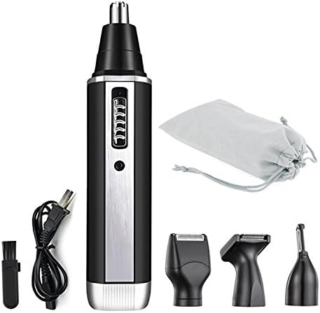 Nose Ear Hair Eyebrow Trimmer for man,Denkonni 4 in 1 body Facial Hair Removal,Rechargeable Beard Sideburn Eyebrow Trimmer with waterproof Wet Dry,Personal Groomer Hair Shaver