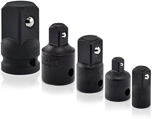 Impact Reducer &amp; Adapter | 5pc Socket Wrench Set 1/4 3/8 1/2 Drive Air Ratchet