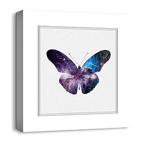 Canvas Wall Art Colorful Butterflies Photo...