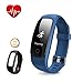 Fitness Tracker HR,DBPOWER Activity Tracker with Heart Rate Monitor,Built-in Charger IP67 Waterproof Smart Bracelet with Step Tracker Sleep Monitor Calorie Counter Pedometer Watch for Android and IOS