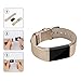 For Fitbit Charge 2 Bands, Genuine Leather Replacement Bands for Fitbit Charge 2 Gold