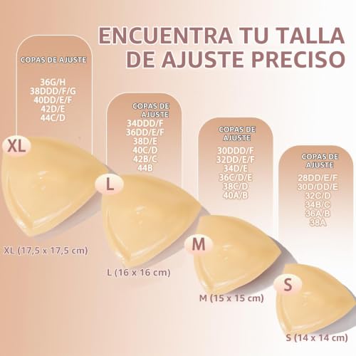 CUKIN Double Sided Adhesive Bra Pads, Invisible Reusable Push Up Inserts, Padded Lift Pads for Large Bust, 1 Pair