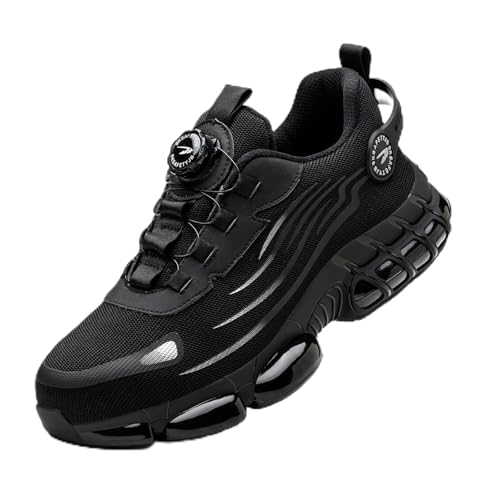 GemChve Safety Shoes Men Women Lightweight Breathable Work Non-Slip Work Sneakers with Steel Toe Cap 3-12 UK