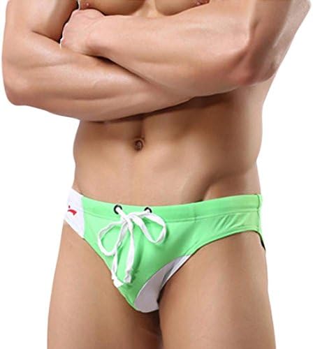 DDLBiz(TM) Intimate Series Men's Sexy Bikini Thong Underwear Bulge Pouch Brief (US Size:Small, Green)