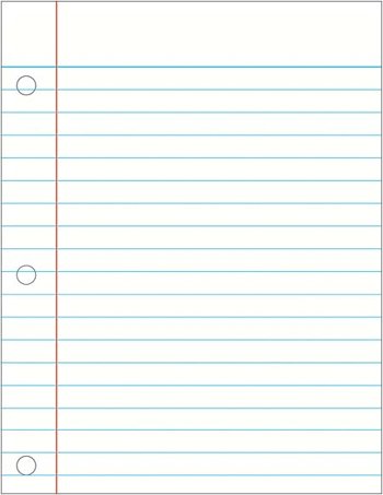 Notebook Paper Laminated Chartlet