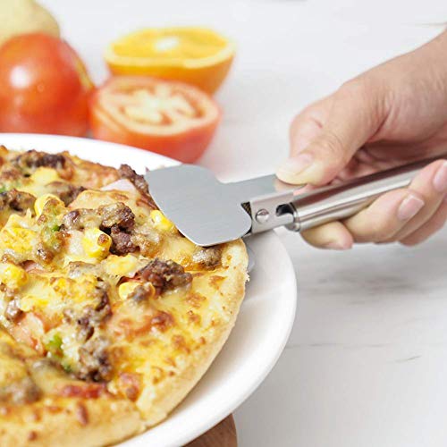 EldHus 4 in 1 Pizza Cutter Wheel, Stainless Steel Pizza Shovel Slicer Sharp Blade Dishwasher Safe Easy to Clean - Thumbnail 4