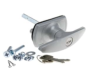 Cerradura para puerta de garaje, con espigas de fijación de 18/35mm y