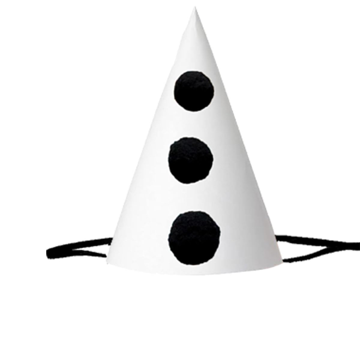Photo 1 of Pierrot Costume Clown Black and White Hat Halloween Cosplay Dress Up for Men and Woman