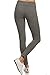 MOPAS Yoga Leggings with Fold Over Solid Waistband, Medium, Black