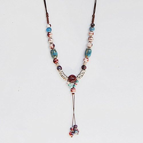Xin Bai Xiang Vintage Style Porcelain Beads Necklace Clothing Accessories Sweater Chain Ornamentation