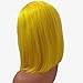 Short Yellow Bob Wig Human Hair 8 Inch Free Part 13x4 Lace Front Wigs Human Hair Straight 180% Density Frontal Bob Wigs for Women Pre Plucked Hairline Bleached Knots