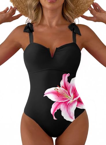 Aleumdr Retro Printed One Piece Swimsuit