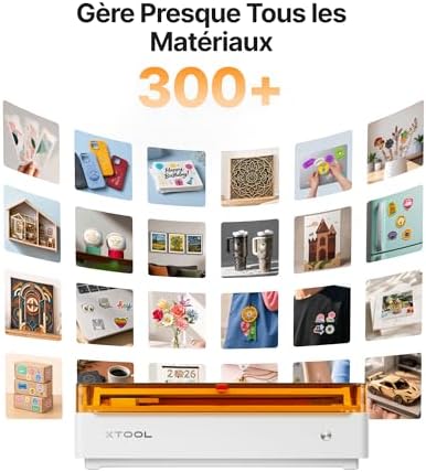 M2 10W Graveur Laser, Sécurité de Class 1, Double Caméra Intégrée, 600mm/s, Machine de Gravure Laser pour Bois, Acrylique, Stickers DIY et Cadeaux Personnalisés