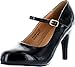 Bella Marie Helena-43 Women's round toe high heel mary jane squeaky buckle strap patent pumps shoes