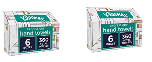 Hand Towels, Disposable Hand Paper Towels, 60 Towels per Box, 360 Towels Total per Box, 12 Boxes