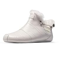 ciwoeiaa Warm Keeping Walking Shoes for Men Indoor Shoes no Glue Outdoor Trekking Walking Shoes Slippers White
