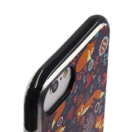 Cute Protective Kid Case for iPhone 6s 6 8 7 (Black, with Glass Screen Protector) by LFX Tech