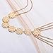 Edary Boho Coin Body Chain Bikini belts Gold Layered Beach Jewelry Body Belly Harness Chain Fashion Jewelry Charm for Women