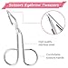 Mosuch Eyebrow Tweezers, Stainless Steel Professional Scissors Handle Eyebrow Tweezers Silver