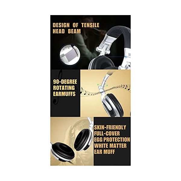 ADGJL-Noise-Cancelling-HeadphonesGaming-Headset-Comfort-Noise-Reduction-Crystal-Clarity-35mm-LED-Professional-Headphone-With-Mic-for-PC-Laptop-Tablet-Mac-Smart-Phone-Silver ADGJL Noise Cancelling Headphones,Gaming Headset, Comfort Noise Reduction Crystal Clarity 3.5mm LED Professional…