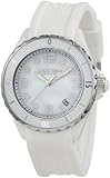 Akribos XXIV Women's AK502WT Ceramic Case with White Rubber Strap Watch