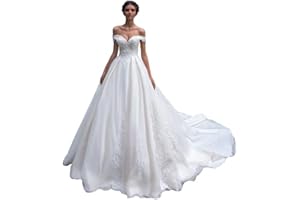 Dexinyuan Lace Mermaid Wedding Dresses for Bride 2024 Summer Beach Boho Bridal Gowns for Women