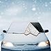 BruRkim Car Windshield Snow Cover for Winter, Sunshade Cover for Summer, Double Side Designed, Waterproof for Ice, Snow, Frost, UV Protection, Large Size Fits for Small Cars, Standar Pickup, SUV
