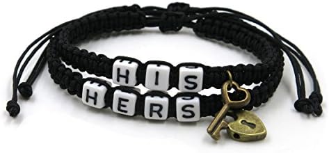 HIS AND HERS Couples Bracelets Lots Colores Option Knitting Bracelet Free Size(Pack of 2)