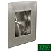 (1 Pack)Probrico Recessed Sliding Door Pull Brushed Nickel Furniture Flush Door Handle Stainless Steel Flush Finger Pull Square 2-3/4 Inch Recessed Handle Sliding Flush Door Pull