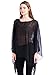 Modern Kiwi Solid Sheer Chiffon Caftan Poncho Tunic Top Black One Size