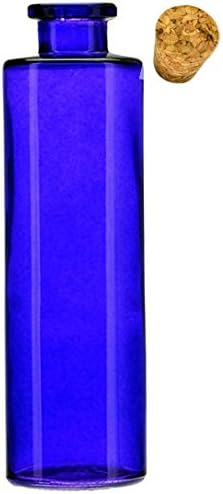 Olive Oil Outpost EVOO Dispensing Premium Cobalt Blue Glass 250ml Bottle Cruet Natural Cork